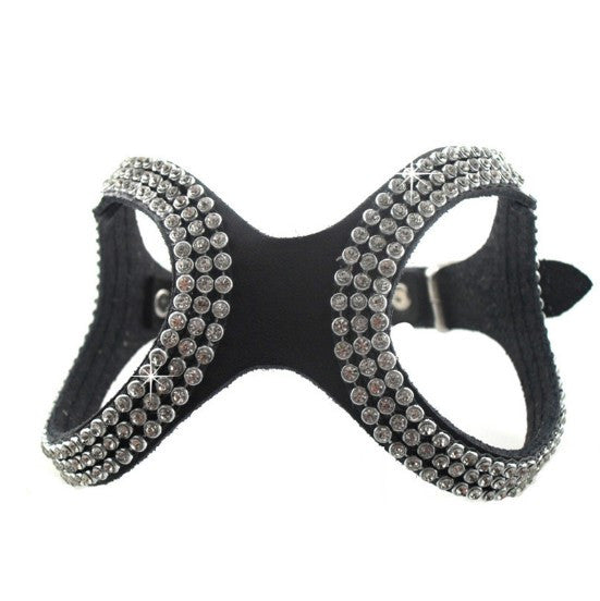 Leather Fashion Bling Rhinestone Pet Harness