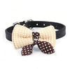 Knit Bow Knot Adjustable Pet Collars