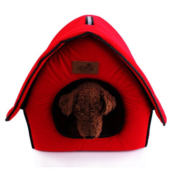 Kennel Cute Bone Flocking Cloth Pet Bed