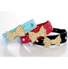 Leather Scarf Bow Quick Release Pet Collar